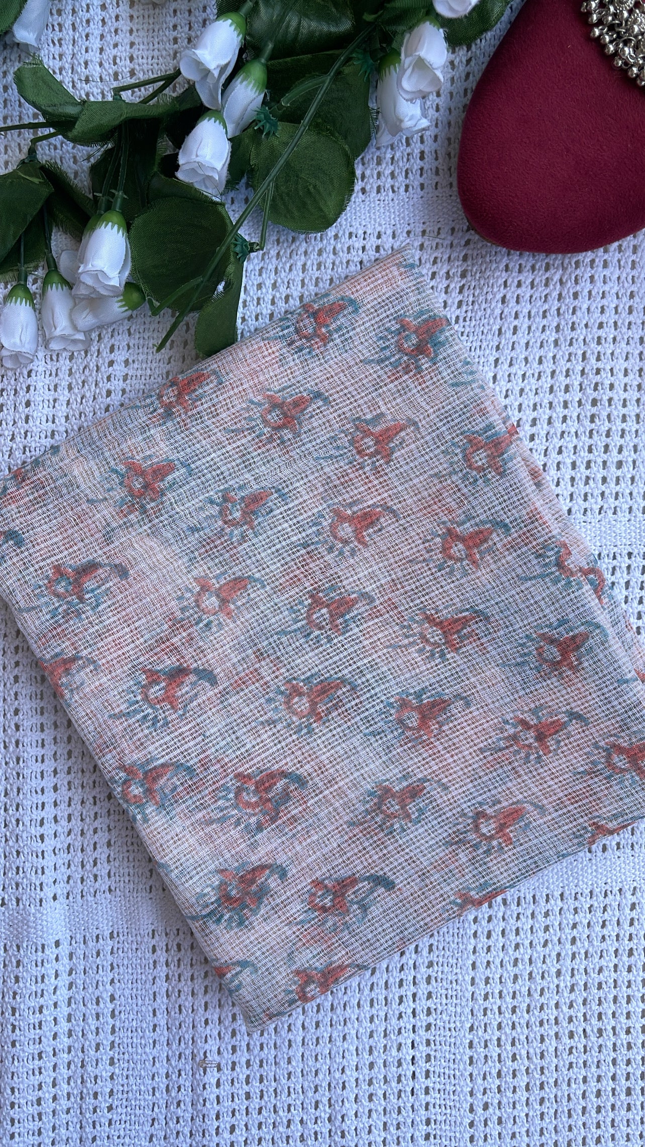 Handblock Printed Pure Kota Doriya Kurta Set