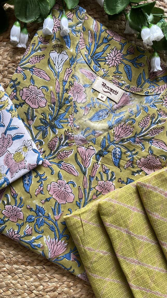🌿 Suvasti Handcrafted Cotton Suit Set